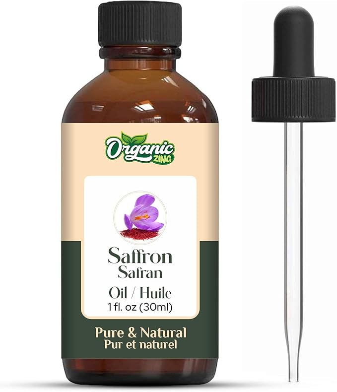 Saffron (Crocus sativus) Oil | Pure & Natural Essential Oil for Aroma, Diffusers, Skincare & Haircare- 30ml/1.01fl oz