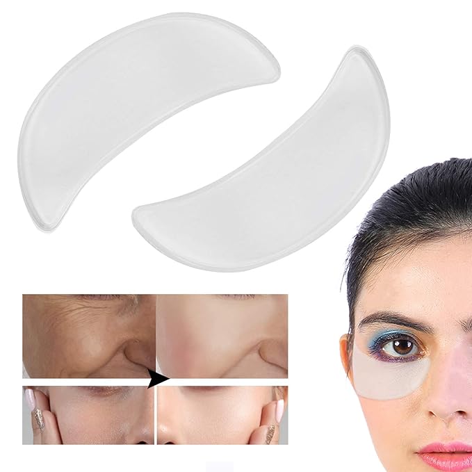 2Pcs Anti‑Wrinkle Face Eye Patch, Reusable Silicone Eye Pad Sticker for Face Caring