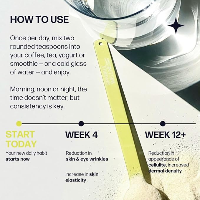 Sparkle Wellness Skin Boost Plus (Mixed Berry) [30-Serves] | Collagen Powder Supplement with VERISOL Bioactive Hydrolyzed Collagen Peptides, Vitamin C & Hyaluronic Acid to Improve Skin Elasticity