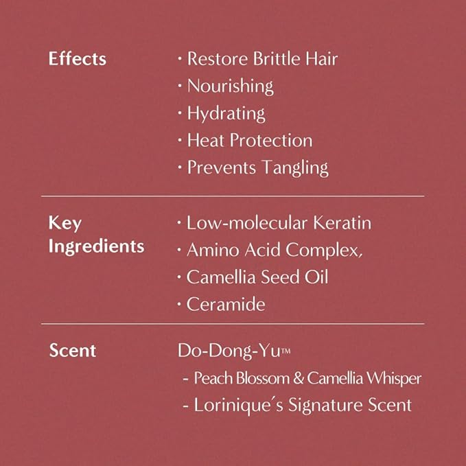L04-N Keratin Heat Protectant Hair Cream 8.11fl oz | Korean Camellia Oil Leave-In Treatment for Silky & Shiny Hair | Anti-Frizz & Moisturizing Hair Serum