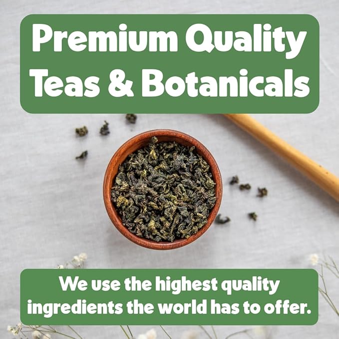 Heavenly Tea Leaves Organic Wellness Tea Sampler (Approx. 90 Servings of Tea), 9 Assorted Loose Leaf Teas & Herbal Tisanes - Great Hot or Iced, High & No Caffeine Teas, Mother's Day Gifts for Mom