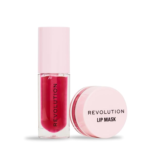 Revolution Beauty Cherry Lip Oil Gift Set Set with Cherry Glaze Lip Oil & Lip Mask, Nourishing & Conditioning, Vegan & Cruelty-Free