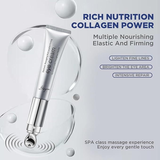 Under Eye Cream | Electric Wrinkle Eraser Massaging Eye Cream | With Multi-Peptide Firming & Retinol & Caffeine & Niacinamide | Anti-Aging for Puffiness Bags Under Eyes