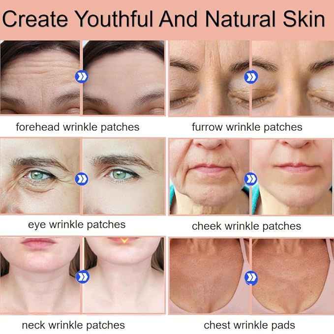 Neck Wrinkle Patches Reusable Chest Wrinkle Pads - 11 pcs Anti Wrinkles pads Silicone face patches for Skin Lines Prevention,Overnight Wrinkle Remover while Sleeping…