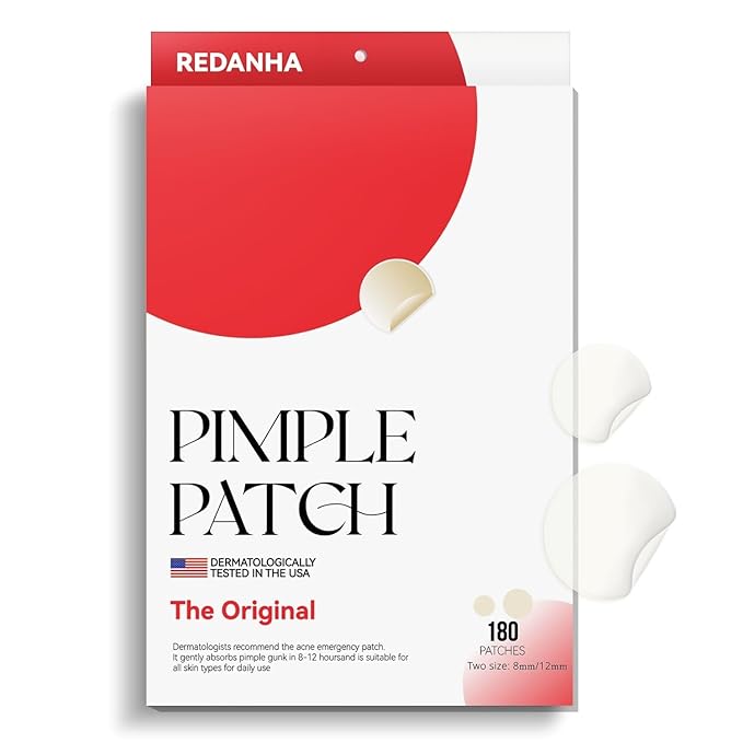 180 Counts Original PimPle Patches for Face, Hydrocolloid Acne Pimple Patch with Tea Tree Oil for Party Gift Covering Zits Blemishes