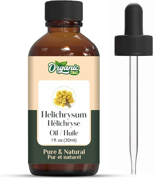 Helichrysum (Helichrysum Italicum) Oil | Pure & Natural Essential Oil for Skincare, Hair Care, Aroma & Diffuser- 30ml/1.01fl oz