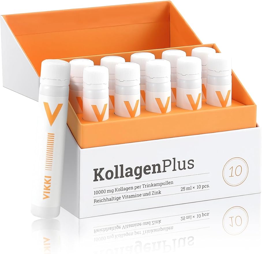 Collagen Protein Powder, 10000 mg Collagen Peptides, Fish Collagen with Hyaluronic Acid and Vitamin C for Skin, Hair and Nails Support, 1 Fl Oz x10s