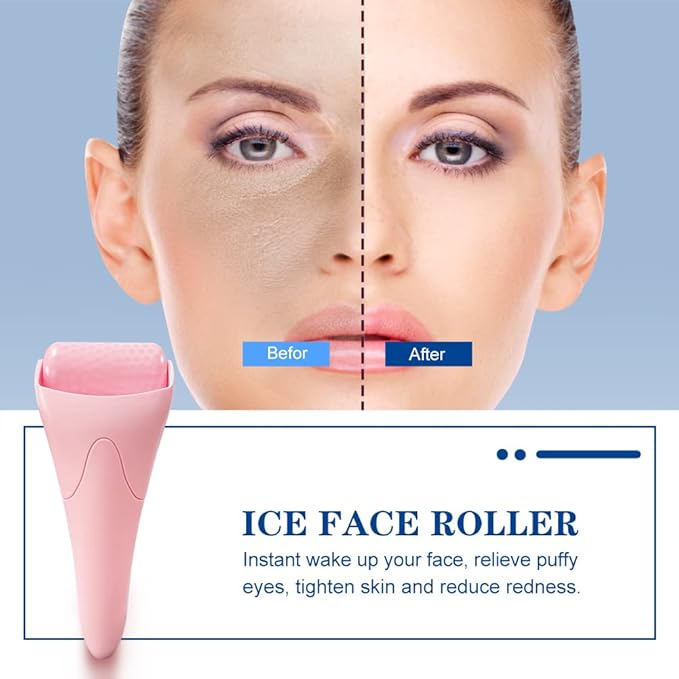 Ice Roller, Upgrated Ice Roller for Face, Eye Puffiness Relief, Prevents Wrinkles, Srinks Pores, Ice Face Roller Skin Care Products, Wonderful Christmas Gifts for Girls Women Sister Daughter Her