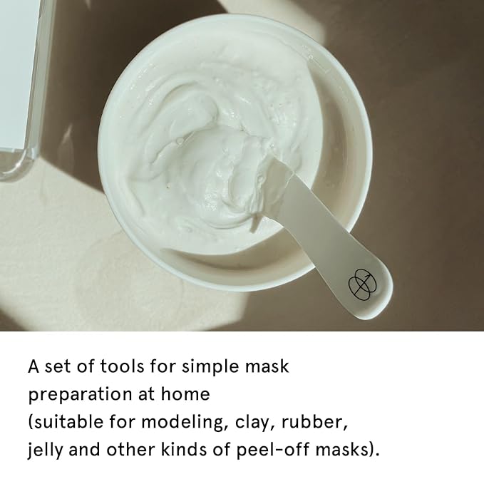 ONE THING Modeling Mask Silicone Mixing Bowl & Spatula & Measuring Cup Set 1 Count White | Facial Tool Kit for Modeling Clay Mud Peel Off Mask, Reusable Stick, Large Size Cup, Durable, Easy to Clean
