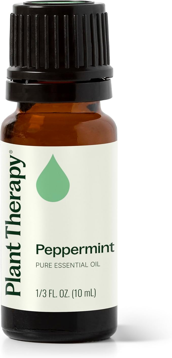 Plant Therapy Peppermint Essential Oil 10 mL (1/3 oz) 100% Pure, Undiluted, Natural Aromatherapy for Diffuser & Topical Use, Digestion, Respiratory, & Massage, Peppermint Oil for Skin & Hair