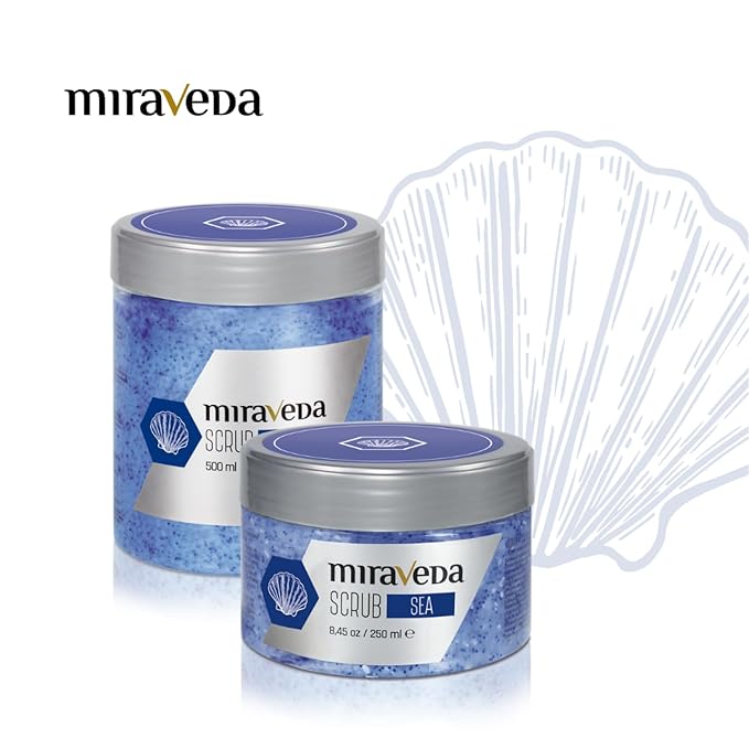 Miraveda by Italwax Sea Scrub - 250ml / 8.45fl.oz - Scrubs for professional and home use skin care - Moisturizing and nourishing treatments on the hands, feet, and body