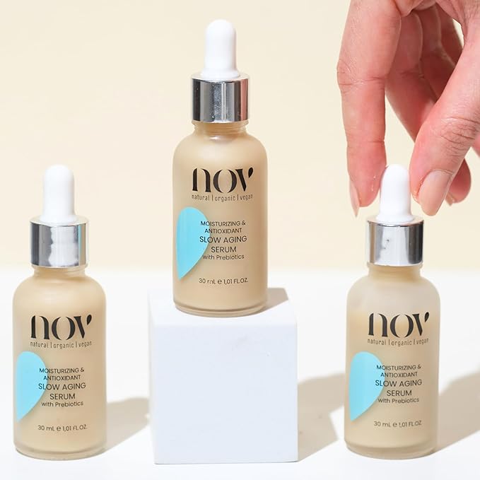 Slow Aging Serum - Anti Aging Face Serum to Combat Dullness, Fine Lines, Wrinkles - Collagen Boosting Face Moisturizer - All Skin Types - 1.01 oz