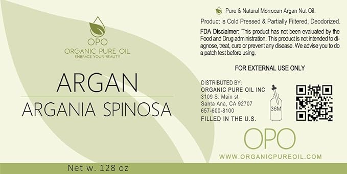 Deodorized Argan Oil - 128 oz/ 1 Gallon Pure, Morocco, Partially Filtered, Unscented, Non-GMO, Vegan, Carrier Oil for Skin, Hair, Face Body- Hydrating, Nourishing, Soothing - DIY, Soaps, Creams