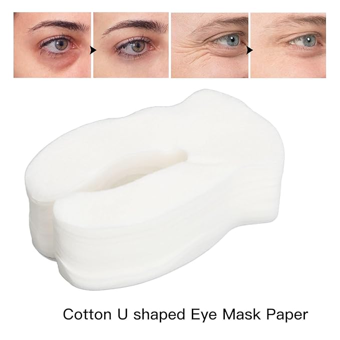 Eye Compressed Paper Sheet, U Shape Cotton Disposable Under Eye Sheet 200pcs, Eye Compressed Sheet, Soft for SPA