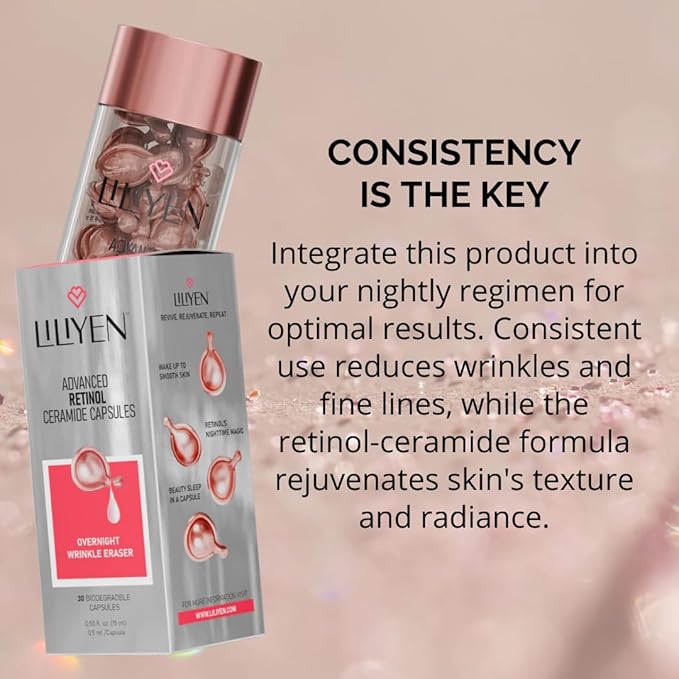 Advanced Retinol Ceramide Capsules - Overnight Wrinkle Eraser, 30 Biodegradable Capsules, 0.50 fl. oz.