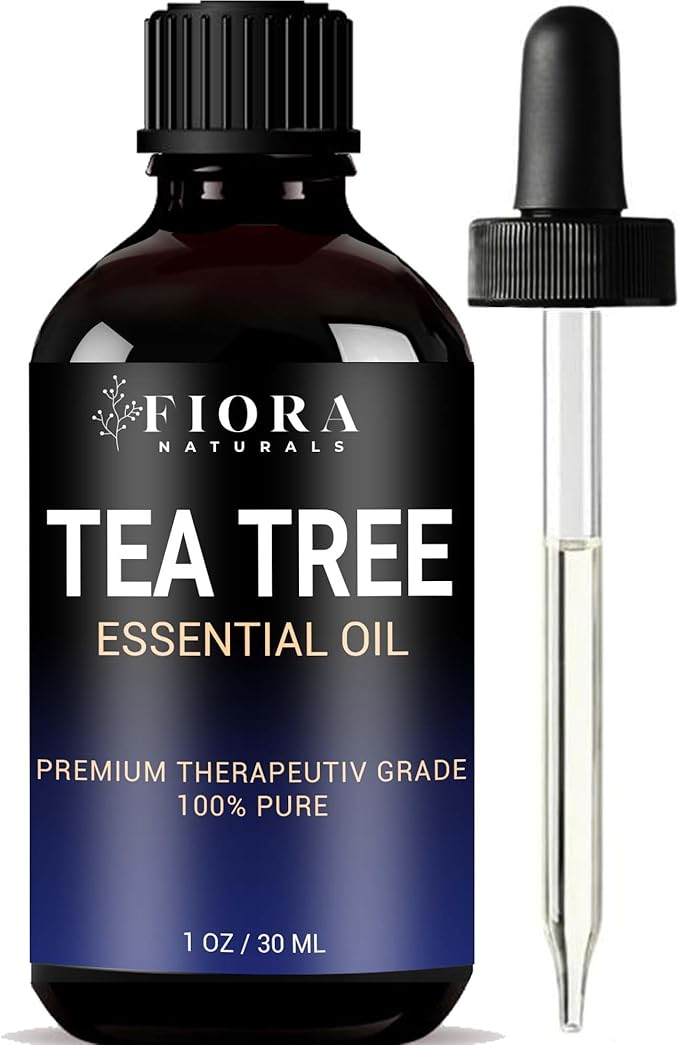 Tea Tree Oil for Toenails - 100% Pure Tea Tree Essential Oil for Skin, Foot Care, Piercing, Dandruff, Hair & Scalp Care. Natural Remedy for Discolored and Damaged Nails, Pure Melaleuca Alternifolia