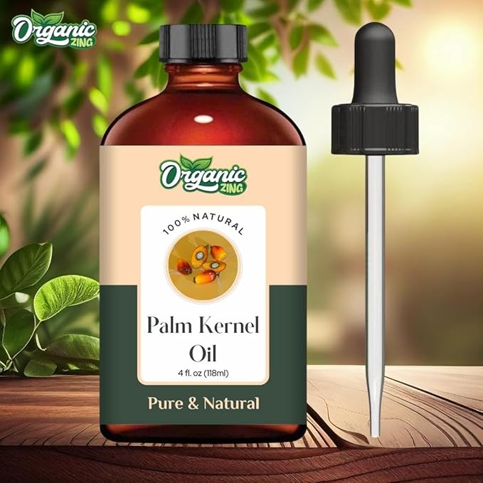 Palm Kernel (Elaeis Guineensis) Oil | Pure & Natural Carrier Oil for Skincare & Hair Care - 118ml/3.99fl oz