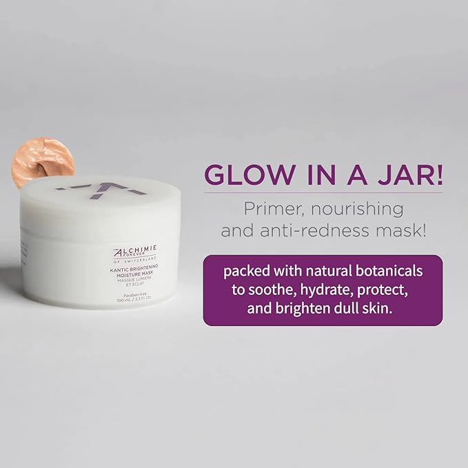 Alchimie Forever Kantic Brightening Moisture Mask | Soothes, Hydrates, Protects Skin | 3.3 Fl Oz