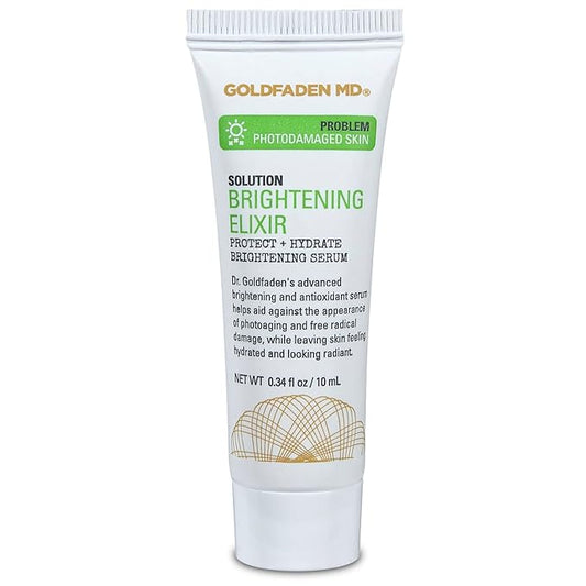 Goldfaden MD Brightening Elixir | Serum w/Vitamin C, Ferulic Acid, Vitamin B & Vitamin E Helps Aid Against Appearance of Photoaging | Leaves Skin Feeling Hydrated & Looking Radiant TRIAL .34 Fl Oz
