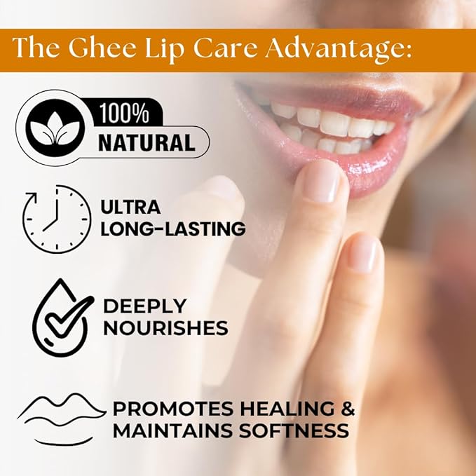 All Natural Lip Balm For Very Dry Lips | Hydrating & Moisturizing Lip Balm with Shea Butter, Ghee, Jojoba Oil, Coconut Oil | Chapped Lips & After Sun Care | BioSerene (4.5 gms/tube, Natural)