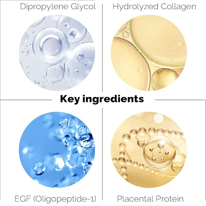 24K Gold Snail EGF & Placenta Hydrogel Mask Sheet (Pack of 5) - Deep Hydration, Skin Elasticity, and Firmness