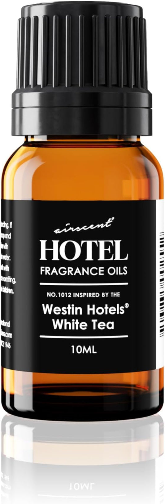 AirScent Hotel Diffuser Oil Inspired by Westin White Tea Hotel Scent - Fragrance Oil No. 1012 for Ultrasonic and Waterless Diffusers and Crafting - 10 mL, 0.34 fl oz Glass Dropper Bottle