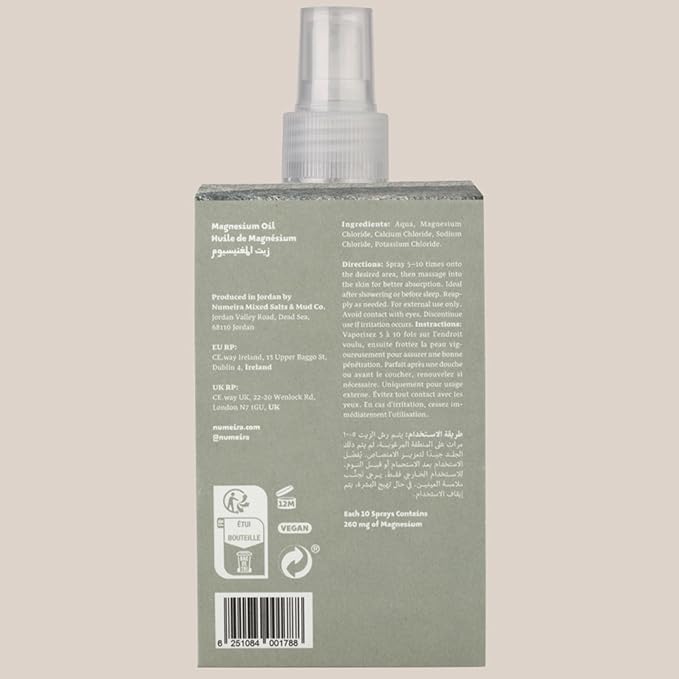 Pure Dead Sea Magnesium Oil Spray - High Concentration Natural Topical Magnesium Spray for Feet, Relaxation, & Muscles (33% MgCl) - Quick Absorption (3.04 Fl Oz)