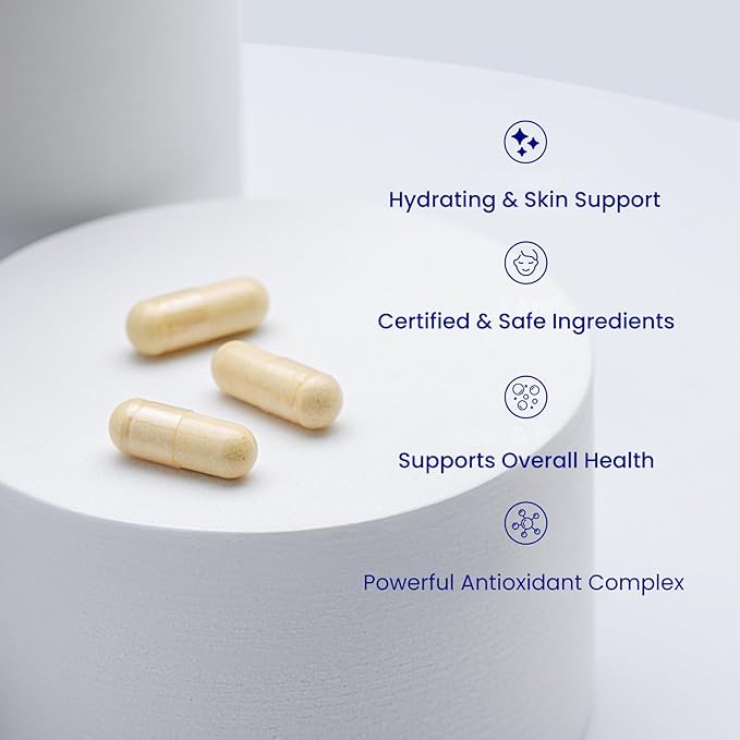 Relumins 1650mg L-Glutathione Complex with Hyaluronic Acid, Alpha Lipoic Acid, Rose HIPS, Vitamin E & Riboflavin – Antioxidant Support, Skin Hydration & Wellness – 90 Veggie Capsules x 2 Bottles