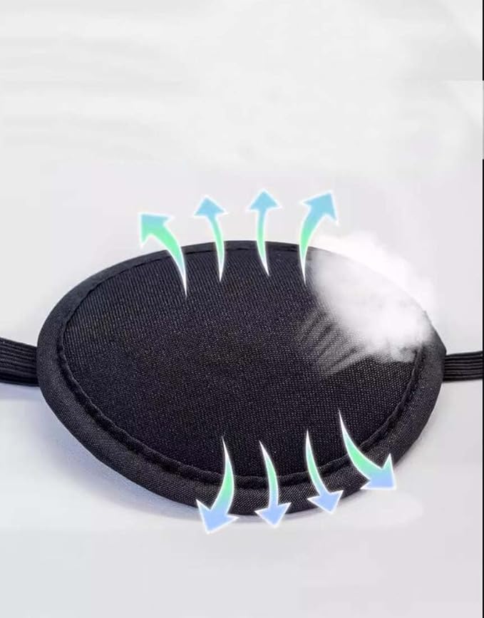 Black Protect Eye Patch Satin Single Eye Patch Lazy Eye Amblyopia Strabismus Eye Masks