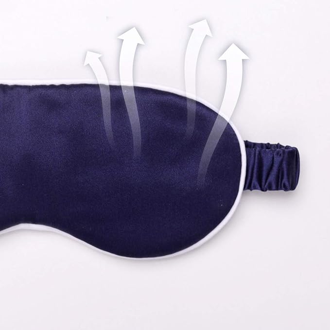 Silk Sleep Mask Light Blocking Luxury 100% Mulberry 19mm Silk Eye Mask Eye Cover Blindfold Ultra Soft Light & Comfy Anti Aging Skin Care with Travel Bag Gift Package