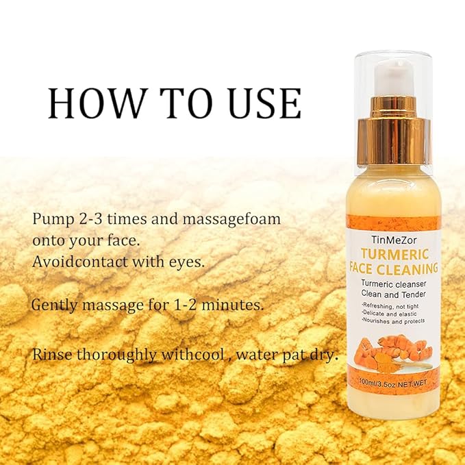 Turmeric Facial Cleanser,Turmeric Soap And Turmeric Face Scrub Three Piece Set for Face & Body,Turmeric Face Wash,Turmeric Exfoliating Scrub,Turmeric Soap Bar for Face