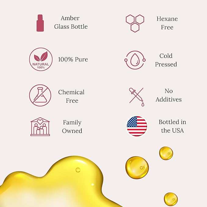 Grandma Flo's Naturals Organic Castor Oil with Rose Quartz Roll On For Face and Body - Glass Bottle, Cold Pressed, Hexane Free, Unrefined - Stimulate Hair Growth, Moisturize Skin