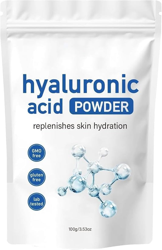 Hyaluronic Acid Powder, Hyaluronic Acid Serum, Anti-Aging Skincare, Water Soluble, Skin Hydration and Moisture Support