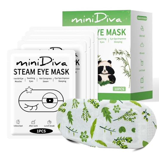 Minidiva Steam Eye Mask for Dry Eyes, 30Pcs Self Heating Spa Warm Eye Mask Relax Sleep Mask, Disposable Heated Eye Mask for Dark Circles Eye Fatigue, Relieve Stress Eye Fatigue (Unscented)