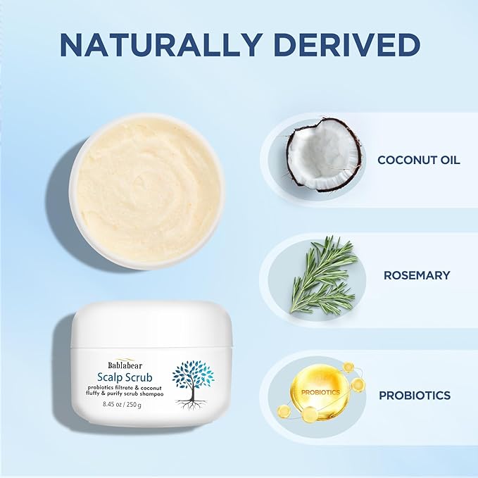Scalp Exfoliator Scrub,Itchy Scalp Treatment for Dandruff, No Sulfate Hair Scrub To Soothe a Dry, Flaky,Scalp,Removes Buildup,Clarifying Shampoo With Scrubber