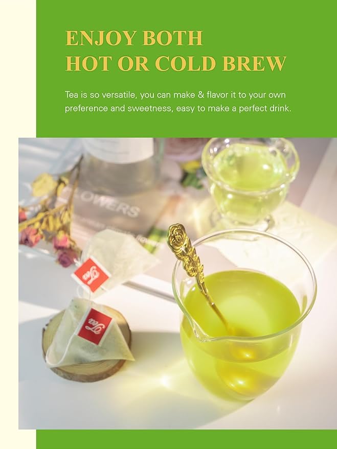 GLDNT Organic Matcha Green Tea Bags, Premium Organic Japanese Matcha + Sencha Green Tea, Rich in Antioxidants, Caffeinated, 100 Count