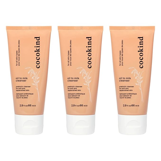 Cocokind Oil to Milk Face Wash, Based Cleanser and Makeup Remover - Cleansing, Cleansing Milk and Cream Cleanser for Face, 3 Pack