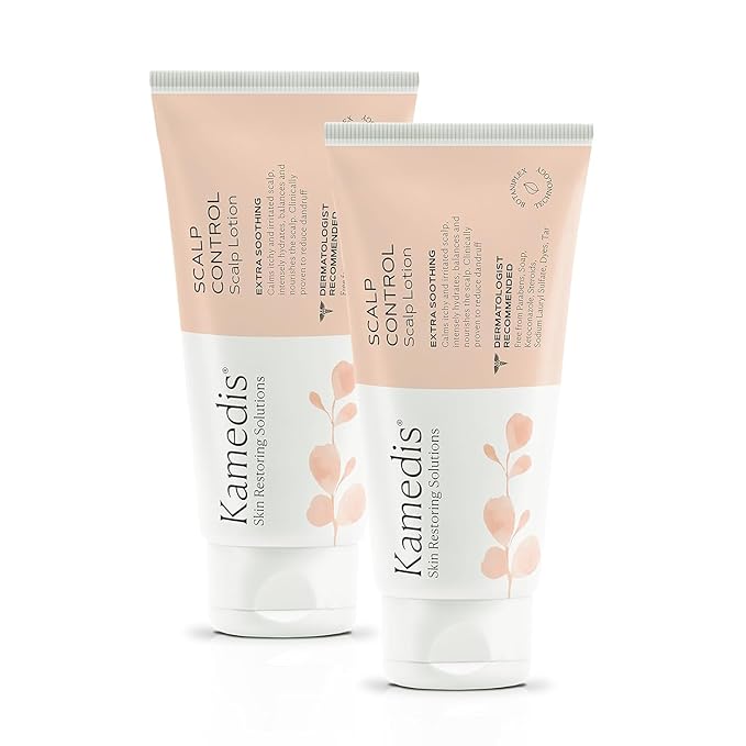 KAMEDIS Moisturizer Leave-On Botanical Scalp Lotion. For Dandruff, Dry, Itchy, Flaky and Sensitive Scalp Skin. Over-Night Head Mask, Parabens Free. 3.38 Fl Oz. (Scalp Lotion (2pk))