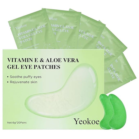 Under Eye Patches for Dark Circles,Puffy Eyes,20 Pairs Face Masks SkinCare With Vitamin E and Aloe Vera Gel for Rejuvenate