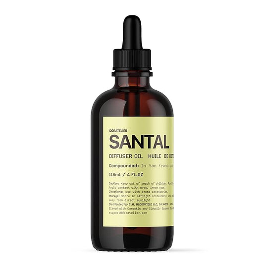 Santal Diffuser Oil, Niche Scent, Smoky Classic Luxury Papyrus,Cardamom,Sandalwoods Essential Oils Blend for All Ultrasonic Diffuser Scent Projects(118mL/4FL oz)