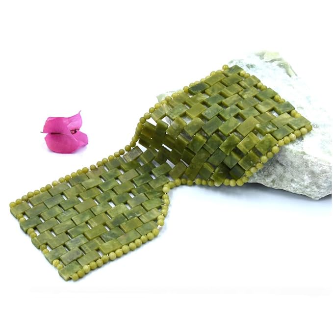 AITELEI Natural Jade Eye Mask Anti-Aging Facial Sleeping Eye Mask Hot or Cold Therapy Blindfold for Puffy Eyes, eye masks for dark circles and puffiness Massage Tool