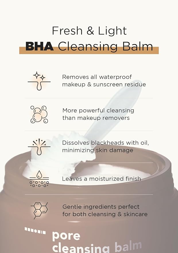 Hanskin BHA Pore Cleansing Balm, Gentle Blackhead Cleanser and Makeup Remover for Combination and Oily Skin [BHA/2.82 oz]