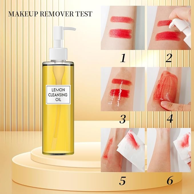 ENVISHA Lemon Deep Cleansing Oil, Oil Cleanser for Face, All Naturally Makeup Remover, Cleanses without Clogging Pores, All Skin Types, 7 FL.OZ