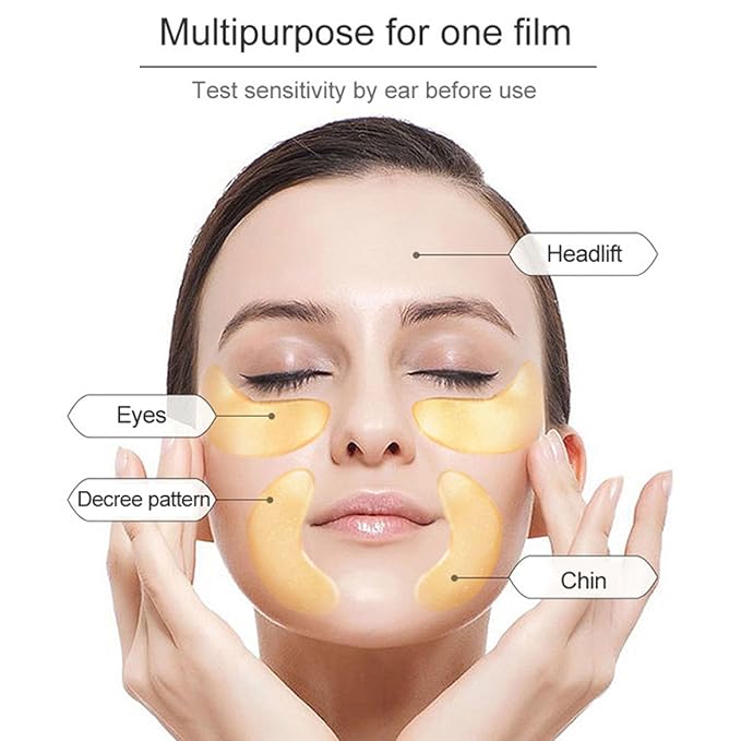 32 Pairs Lip Masks with Eye Mask, 24K Collagen Under Eye Patches for Dark Circles and Puffy Eyes, Reduce Lip Wrinkles, Anti Chapped & Remove Lip Dead Skin, Nourishes the Lip & Eye Skin (32)