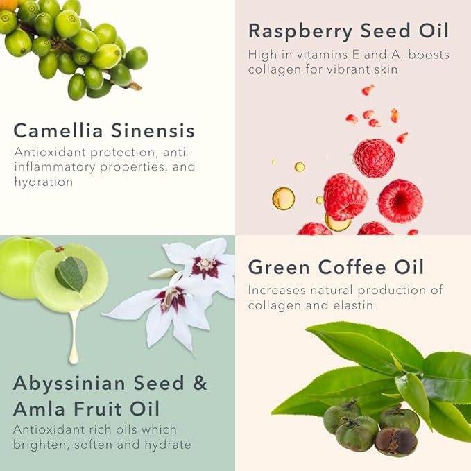 Baie Botanique Anti-Aging Facial Oil 15ml - Rose Absolute, Camelia, Borage, Evening Primrose, Abyssinian & Amla Oil - 100% Natural, 90% Organic