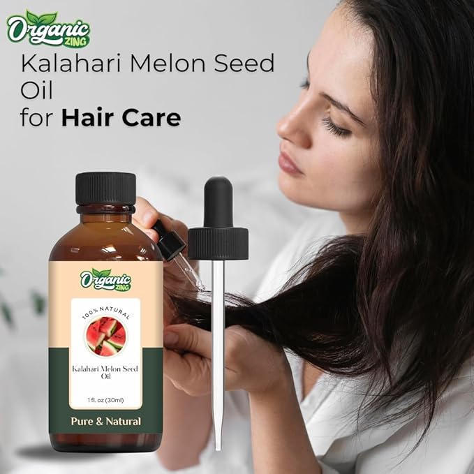 Kalahari Melon Seed (Citrullus Lanatus) Oil | Pure & Natural Carrier Oil for Skincare, Hair Care & Massage- 30ml/1.01fl oz