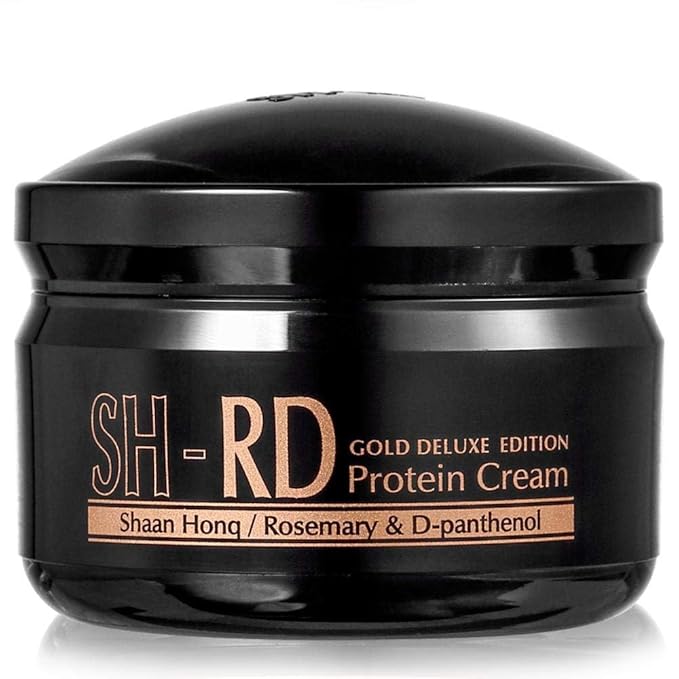 SH-RD Protein Cream Gold Deluxe Edition | Deep Conditioner for Dry Damaged Hair | Leave-In Hair Protein w/Rosemary & Gold Leaf | Repair Split Ends, Promote Shine - 2.71oz/80ml