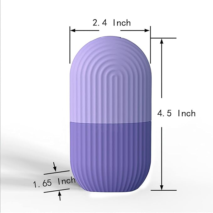 KOGITI Ice Mold for Face & Eye, Beauty Facial Roller, Puffiness Relief Massage Skin Care Tool, Ice Cube Holder (Purple)