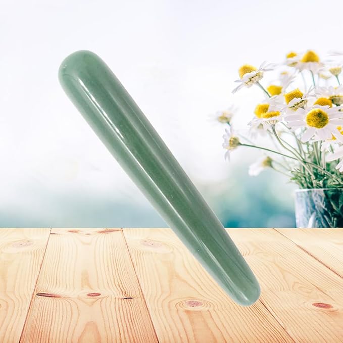 SUPVOX Jade Massage Wand Anti Aging Facial Massager Crystal Massaging Scraping Tool for Face Puffiness Pain Relief