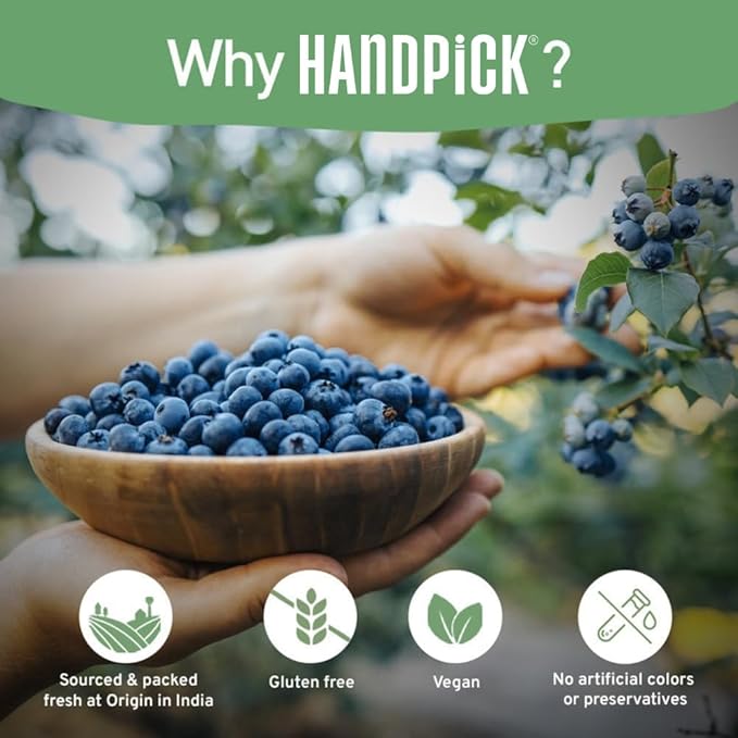 HANDPICK, Wild Blueberry Tea Bags (100 Count), True Premium Blueberry Herbal Tea with Hibiscus, Rose & Licorice | Brew Iced/Hot Tea